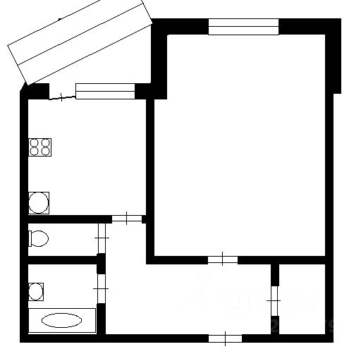 Планировка этой квартиры по данным Циан
