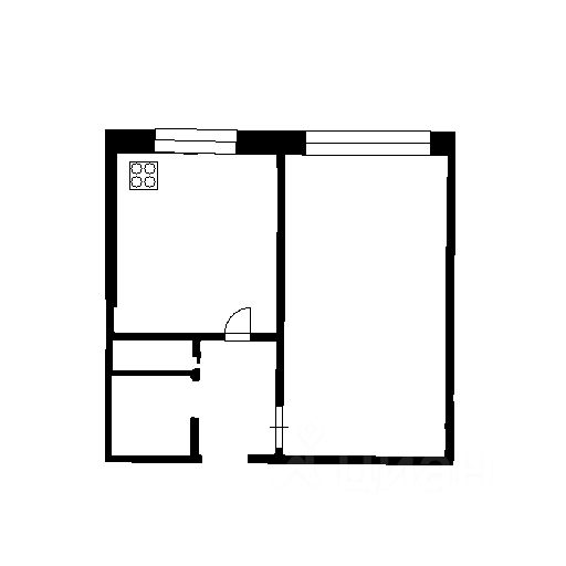 Планировка этой квартиры по данным Циан