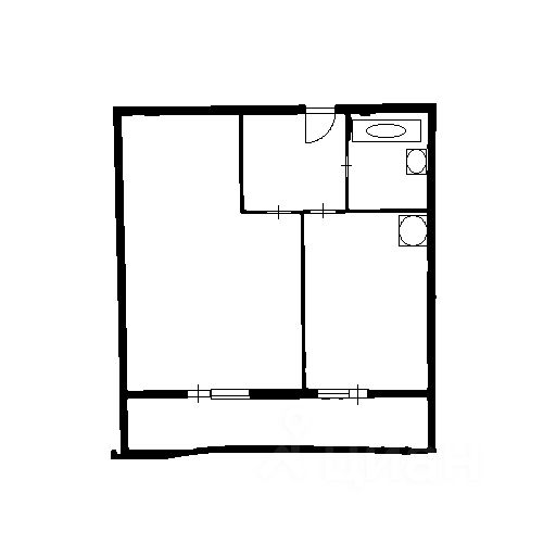 Планировка этой квартиры по данным Циан