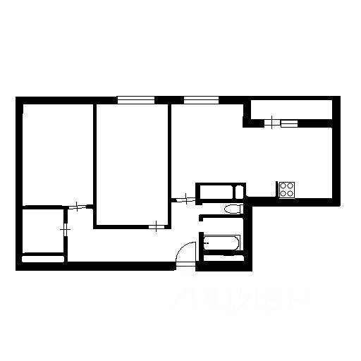 Планировка этой квартиры по данным Циан