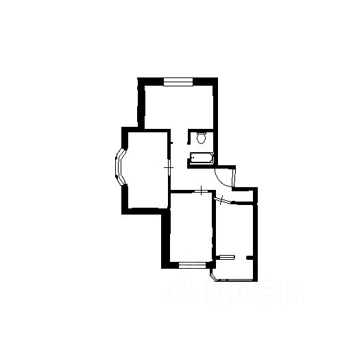Планировка этой квартиры по данным Циан