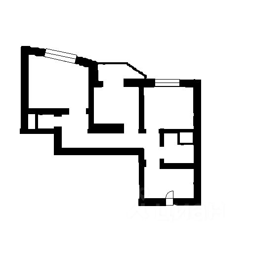 Планировка этой квартиры по данным Циан