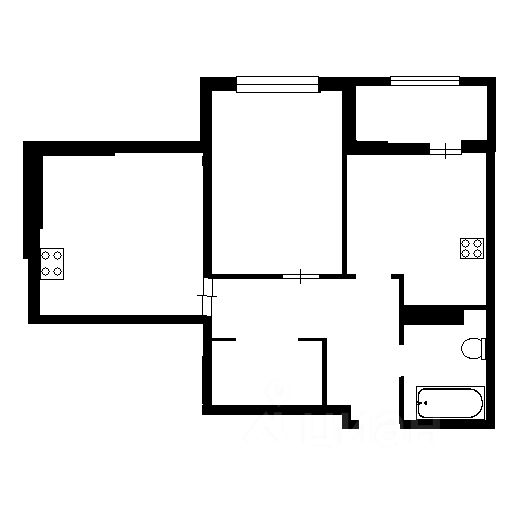 Планировка этой квартиры по данным Циан