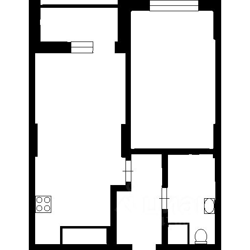 Планировка этой квартиры по данным Циан