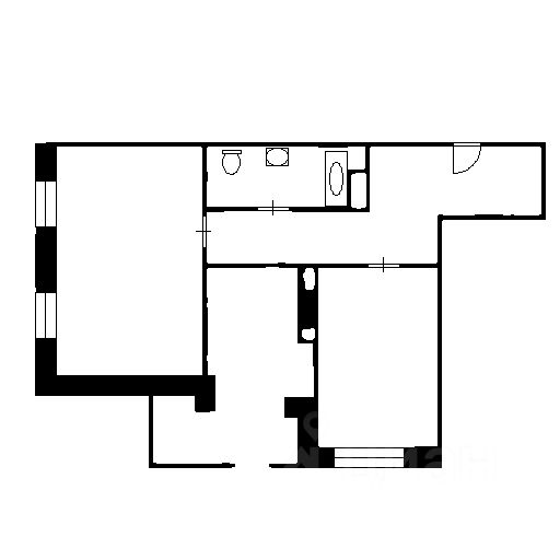 Планировка этой квартиры по данным Циан