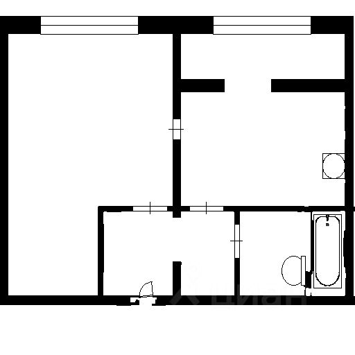Планировка этой квартиры по данным Циан