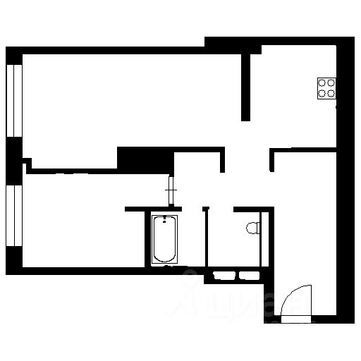 Планировка этой квартиры по данным Циан