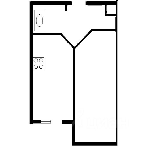 Планировка этой квартиры по данным Циан