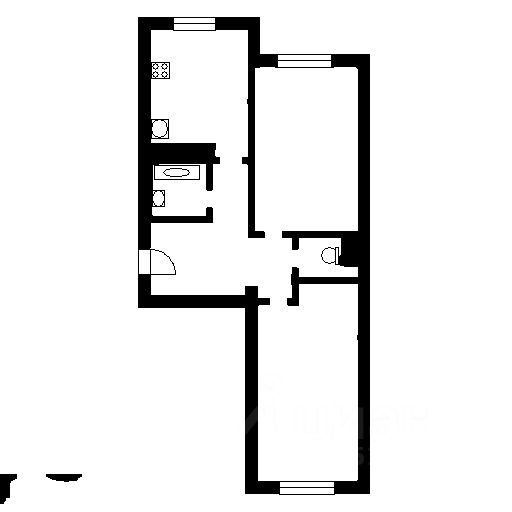 Планировка этой квартиры по данным Циан