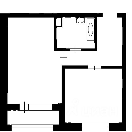 Планировка этой квартиры по данным Циан