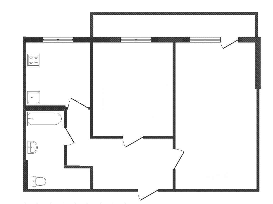 Планировка этой квартиры по данным Циан