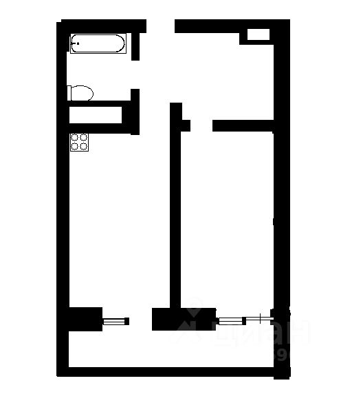 Планировка этой квартиры по данным Циан