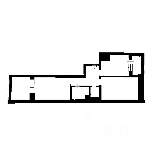 Планировка этой квартиры по данным Циан