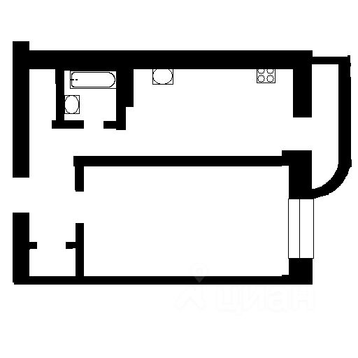 Планировка этой квартиры по данным Циан