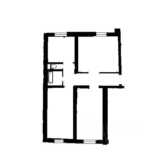 Планировка этой квартиры по данным Циан