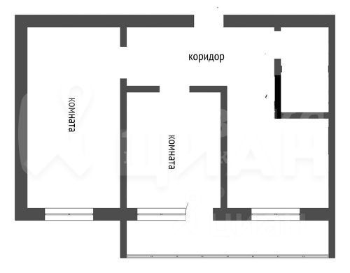 Планировка этой квартиры по данным Циан