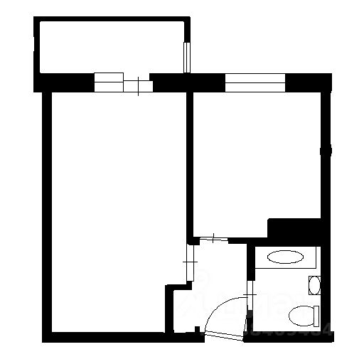 Планировка этой квартиры по данным Циан