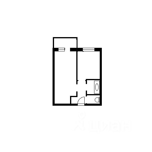 Планировка этой квартиры по данным Циан