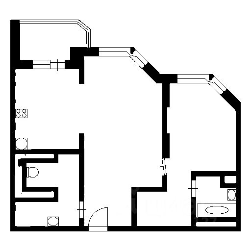 Планировка этой квартиры по данным Циан