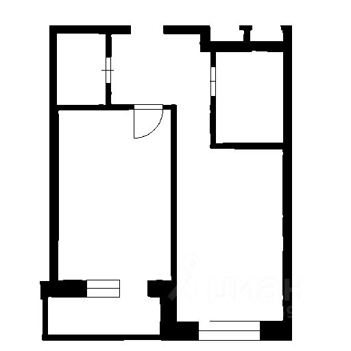 Планировка этой квартиры по данным Циан