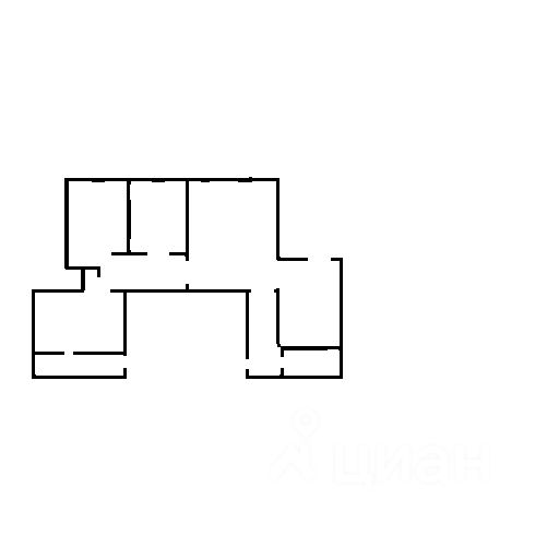 Планировка этой квартиры по данным Циан