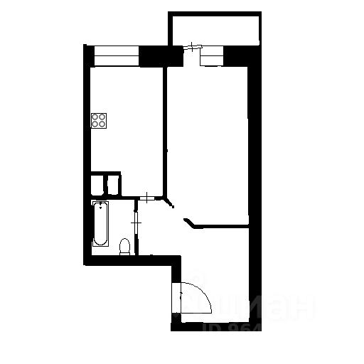 Планировка этой квартиры по данным Циан