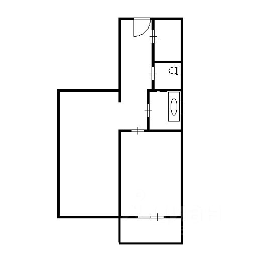 Планировка этой квартиры по данным Циан