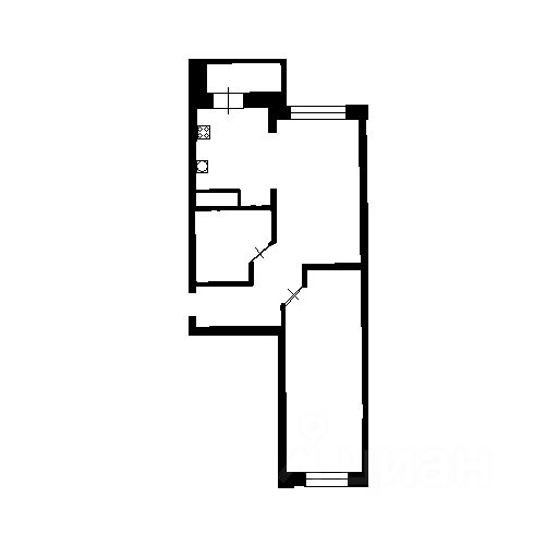 Планировка этой квартиры по данным Циан