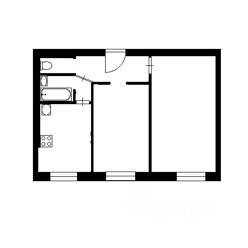 Планировка этой квартиры по данным Циан