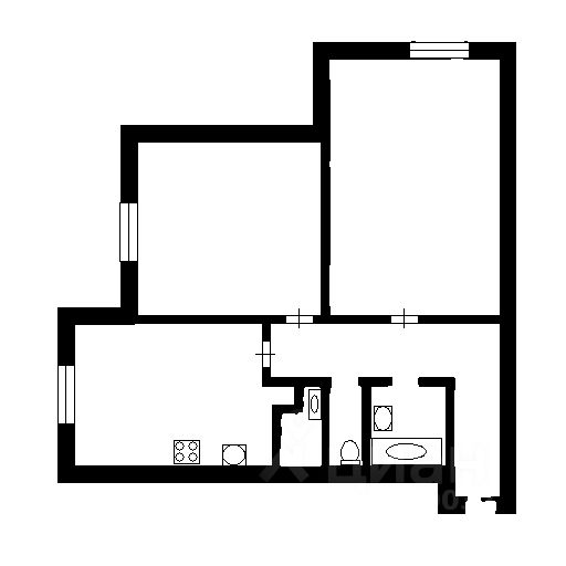 Планировка этой квартиры по данным Циан