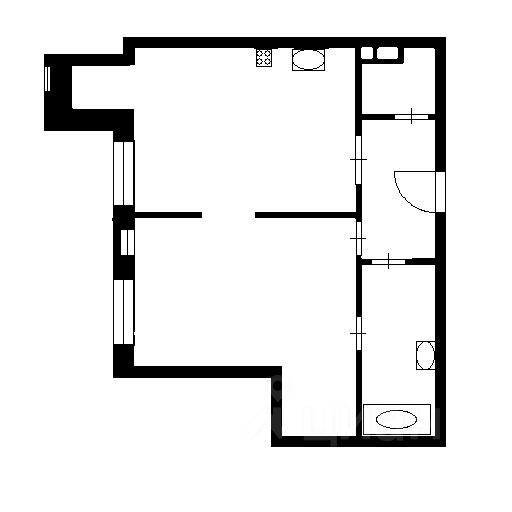 Планировка этой квартиры по данным Циан
