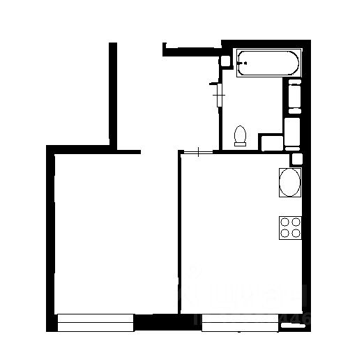 Планировка этой квартиры по данным Циан