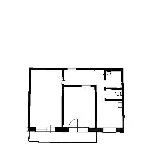 Планировка этой квартиры по данным Циан