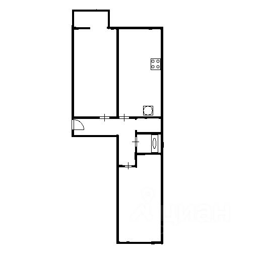 Планировка этой квартиры по данным Циан