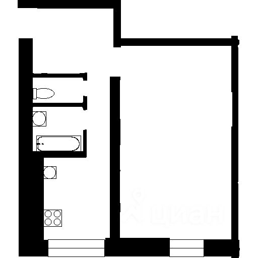 Планировка этой квартиры по данным Циан