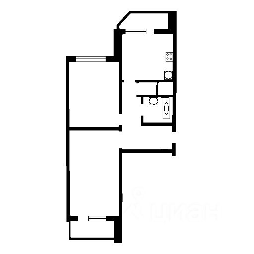 Планировка этой квартиры по данным Циан