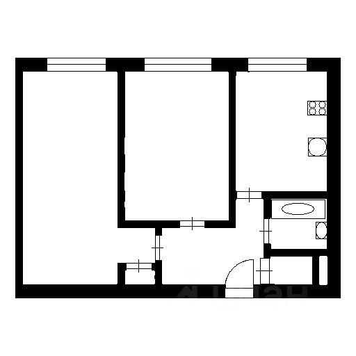 Планировка этой квартиры по данным Циан