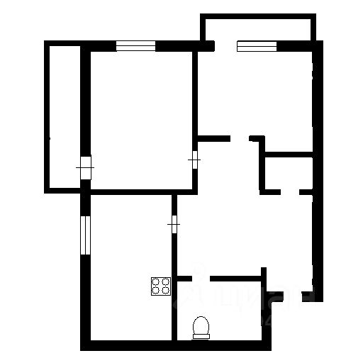 Планировка этой квартиры по данным Циан