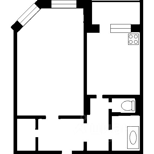 Планировка этой квартиры по данным Циан