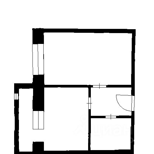 Планировка этой квартиры по данным Циан