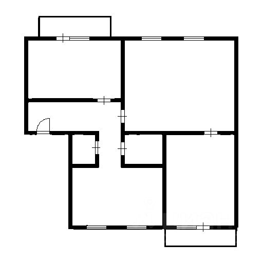 Планировка этой квартиры по данным Циан