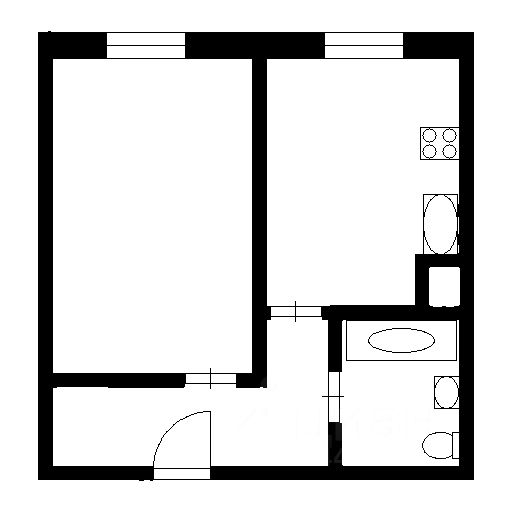Планировка этой квартиры по данным Циан