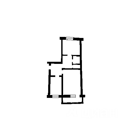 Планировка этой квартиры по данным Циан