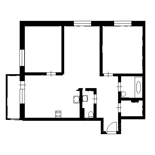 Планировка этой квартиры по данным Циан