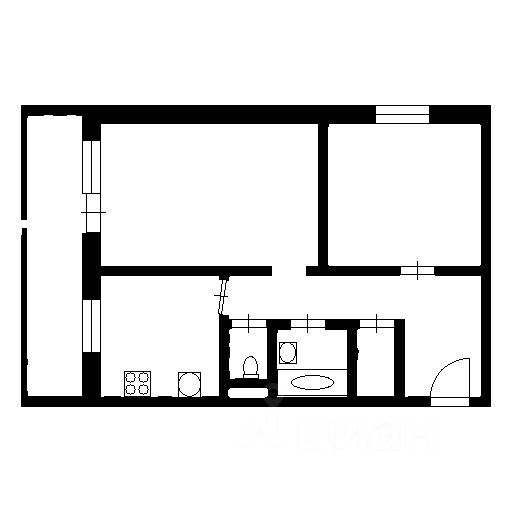 Планировка этой квартиры по данным Циан