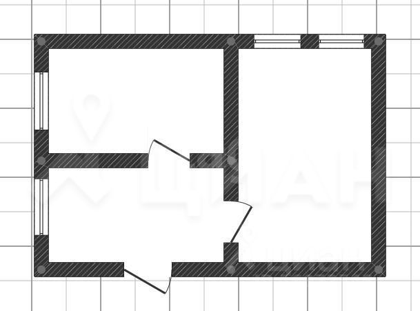 Планировка этой квартиры по данным Циан