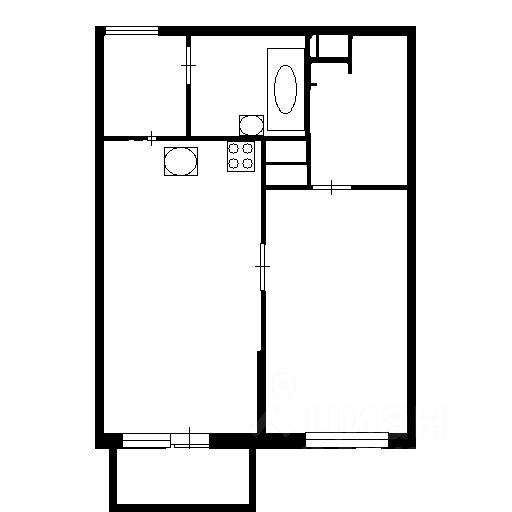 Планировка этой квартиры по данным Циан
