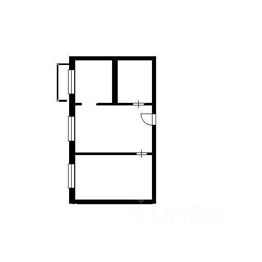 Планировка этой квартиры по данным Циан