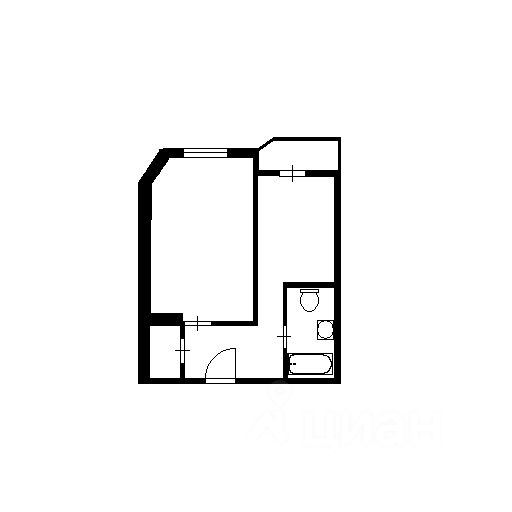 Планировка этой квартиры по данным Циан