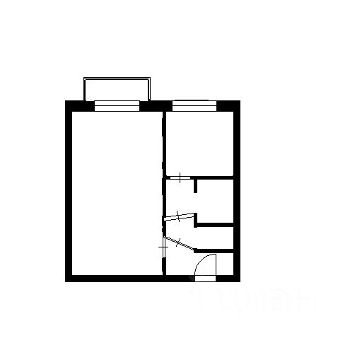 Планировка этой квартиры по данным Циан